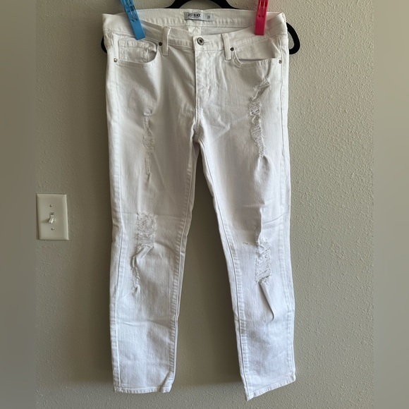 Just Black Denim - A1 - #6 White distressed straight leg jeans size 28 by Just Black - JBD